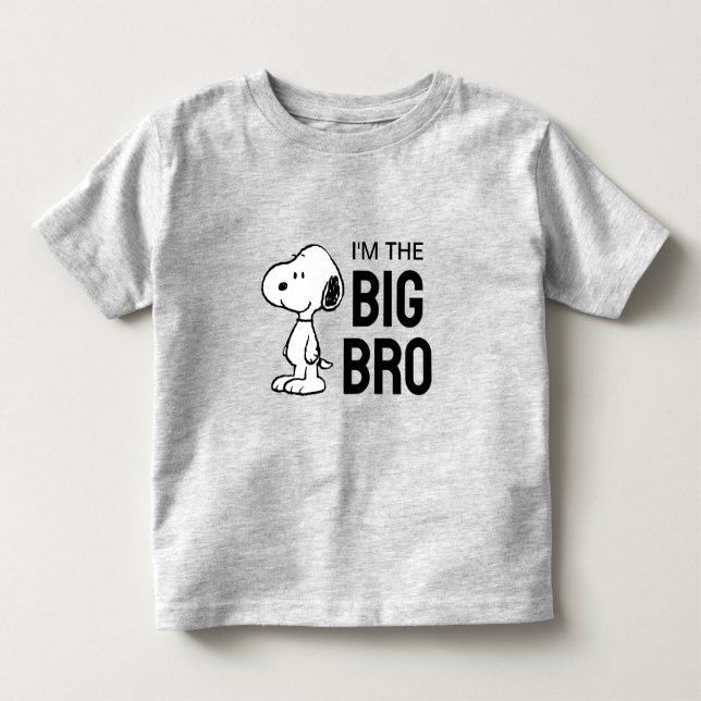Camiseta De Bebé Peanuts Snoopy | Soy el Gran Hermano (Anverso)