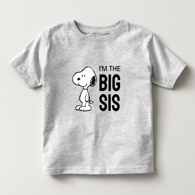 Camiseta De Bebé Peanuts Snoopy | Soy la Hermana Mayor (Anverso)