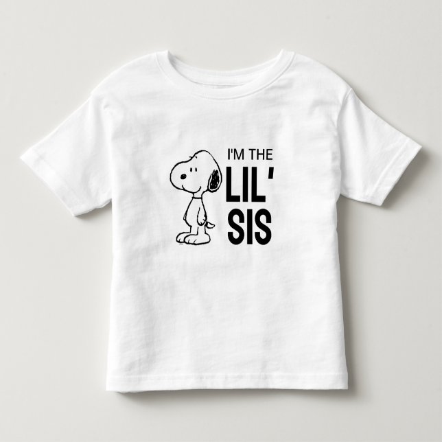 Camiseta De Bebé Peanuts Snoopy | Soy la hermanita (Anverso)