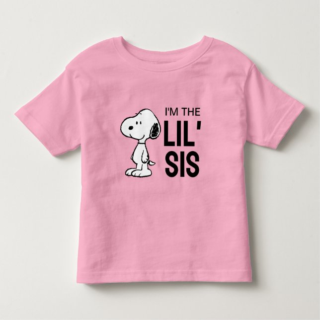 Camiseta De Bebé Peanuts Snoopy | Soy la hermanita (Anverso)