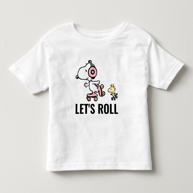 Camiseta De Bebé PEANUTS | Snoopy & Woodstock | Vamos a correr (Anverso)