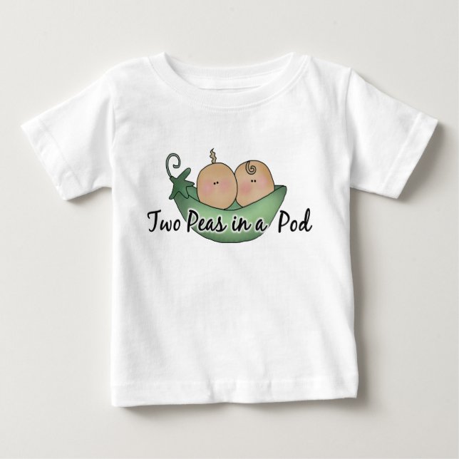 Camiseta de bebé Peas Twin unisex (Anverso)