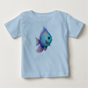 Camiseta De Bebé Peces de Colores de Cristal
