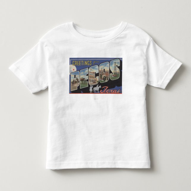 Camiseta De Bebé PECO, letra ScenesPecos, TX de TexasLarge (Anverso)