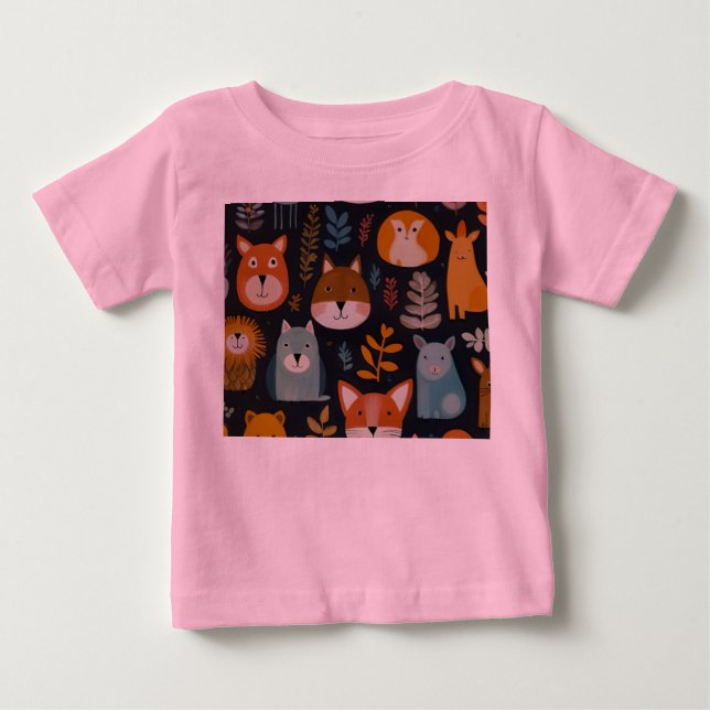Camiseta De Bebé peculiar patrón de anime forestal T-Shirt (Anverso)