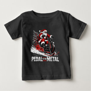 Camiseta De Bebé Pedal al Metal Navidades de Santa Ciclista Malot