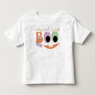 Camiseta De Bebé Peek-a-Boo Halloween Jack-o-lantern
