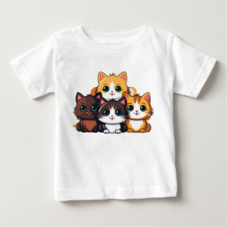 Camiseta De Bebé Pegatina de Chibi Cat Squad – Adorables amigos pel