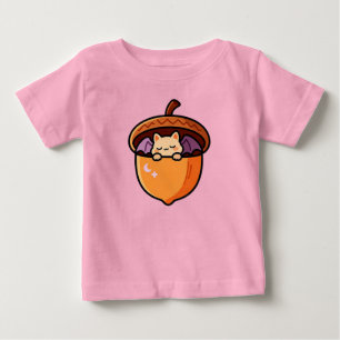 Camiseta De Bebé Pegatina de Halloween de murciélago de bellota