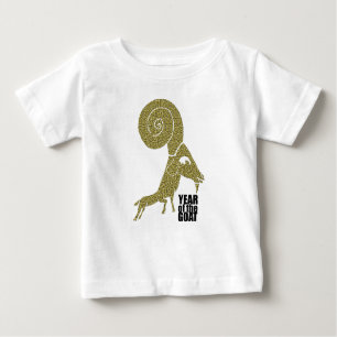 Camiseta De Bebé Pegue el año de las ovejas o de la cabra -