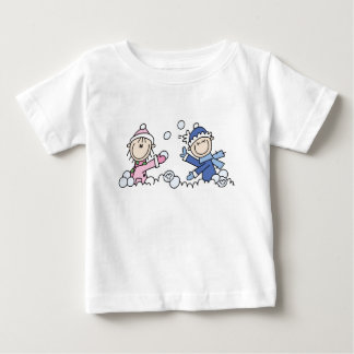 Camiseta De Bebé Pelea de bolas de nieve