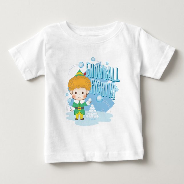 Camiseta De Bebé ¡Pelea de bolas de nieve de Buddy el Elfo! (Anverso)