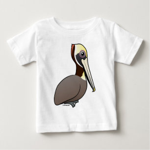 Camiseta De Bebé Pelícano de Birdorable Brown