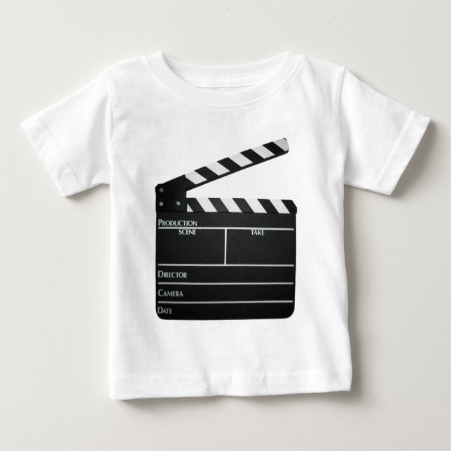 Camiseta De Bebé Película de la chapaleta de la pizarra de la (Anverso)