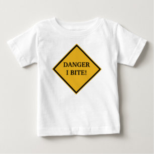 CAMISETA DE BEBÉ PELIGRO: ¡MUERDO!