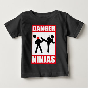 Camiseta De Bebé Peligro Ninjas
