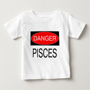 Camiseta De Bebé Peligro - Pisces Graciosa Astrología T-Shirt Gorr