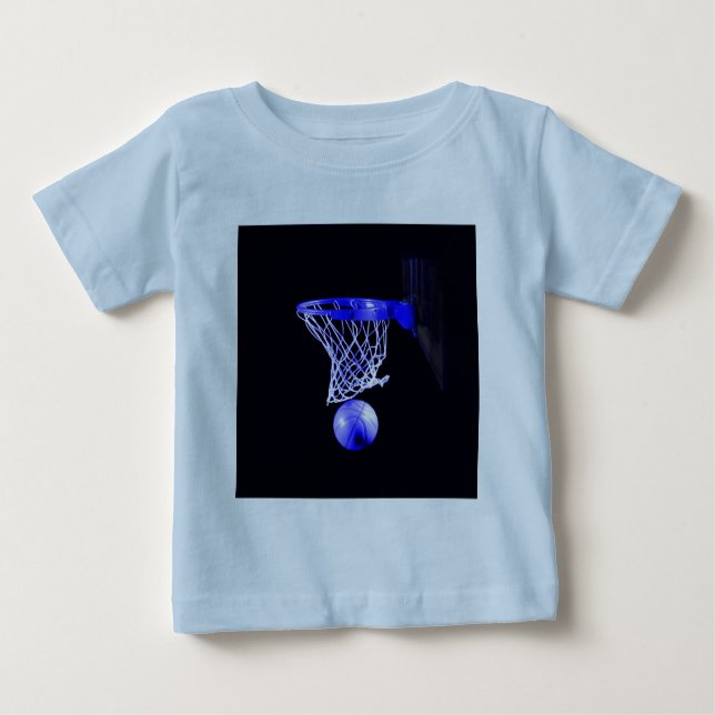 Camiseta De Bebé pelota de baloncesto azul (Anverso)