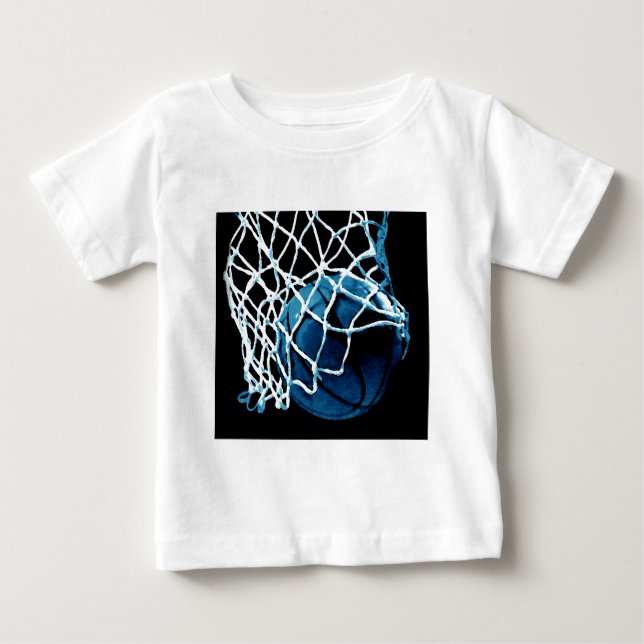 Camiseta De Bebé pelota de baloncesto azul (Anverso)