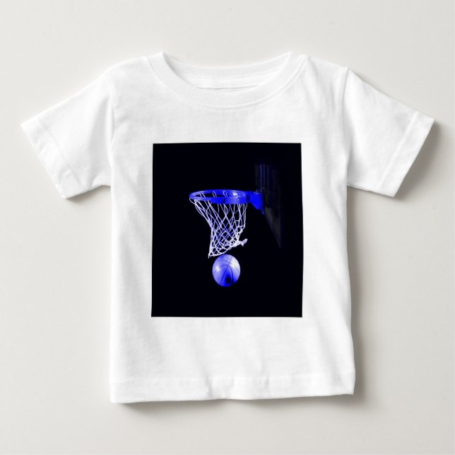 Camiseta De Bebé pelota de baloncesto azul (Anverso)