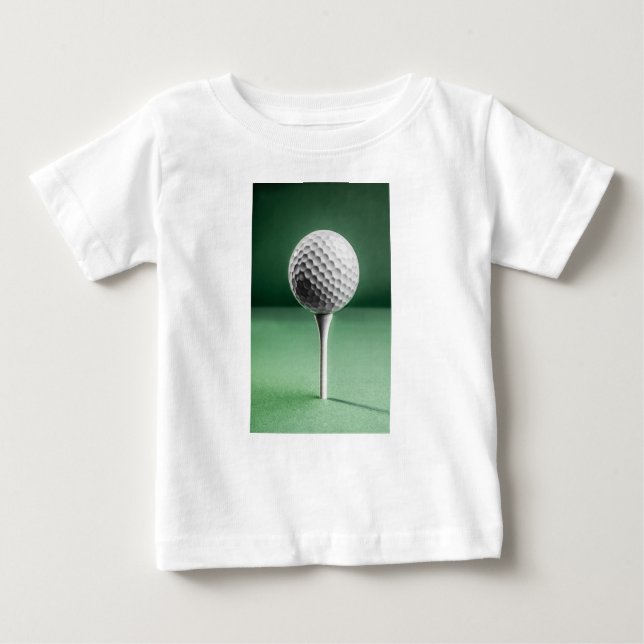 Camiseta De Bebé Pelota de golf en Tee (Anverso)
