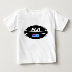 Camiseta De Bebé Pelota de rugby de la bandera de Fiji