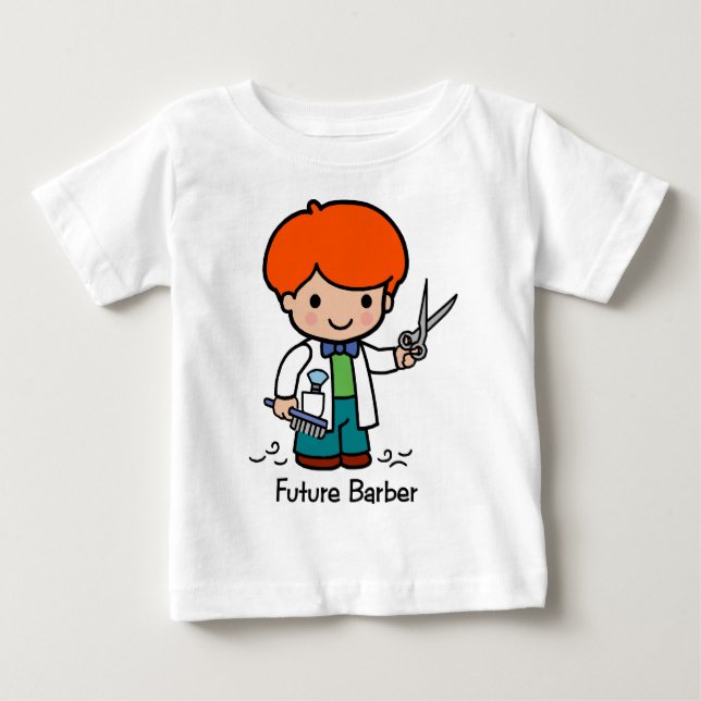 Camiseta De Bebé Peluquero futuro (Anverso)