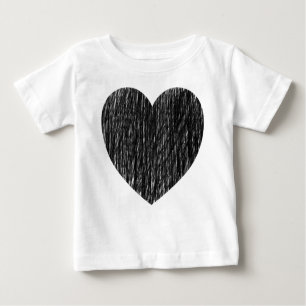 Camiseta De Bebé Pencillado en - Negro