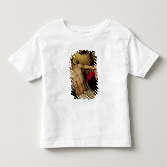 Camiseta De Bebé Pendiente de la cruz, el panel de la mano (Anverso)