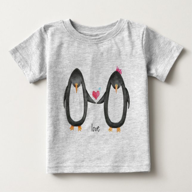 Camiseta De Bebé Pengin Luv (Anverso)