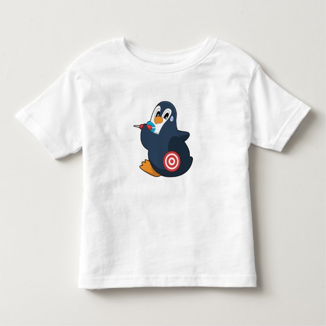 Camiseta De Bebé Penguin Darts Dart Dartboard (Anverso)