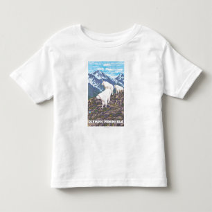 Camiseta De Bebé Península olímpica, cabras de WashingtonMountain