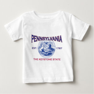 Camiseta De Bebé PENNSYLVANIA El Estado de la Piedra Angular