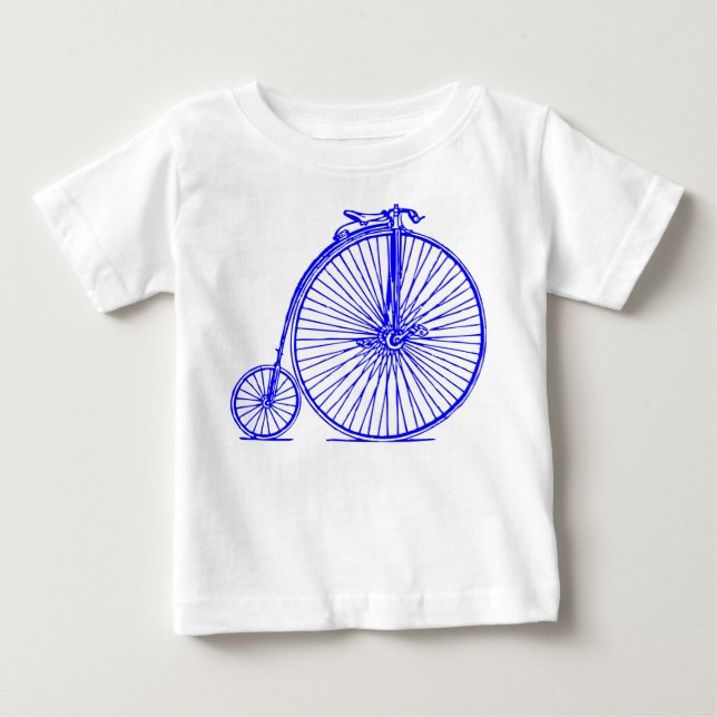 Camiseta De Bebé Penny Farthing - Azul (Anverso)