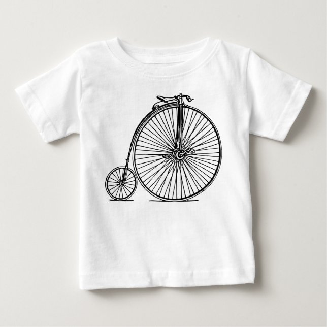 Camiseta De Bebé Penny Farthing - Negro (Anverso)