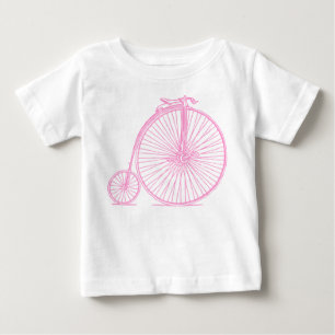Camiseta De Bebé Penny Farthing - Rosa