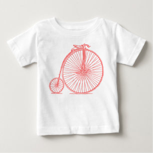 Camiseta De Bebé Penny Farthing - Rosa tropical