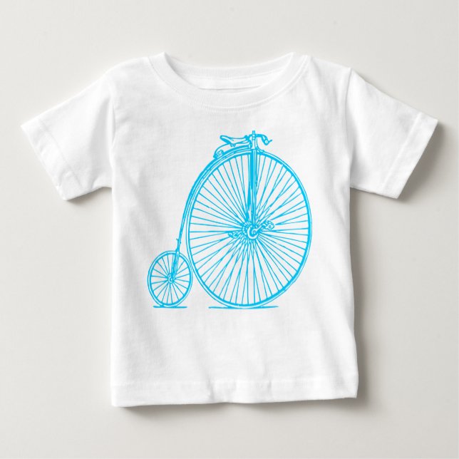 Camiseta De Bebé Penny Farthing - Sky Blue (Anverso)