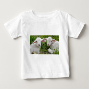 Camiseta De Bebé Pensamiento animal del bebé gemelo del cordero en