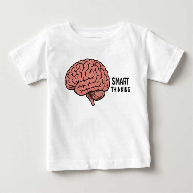 Camiseta De Bebé Pensamiento inteligente El poder del cerebro (Anverso)