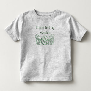 Camiseta De Bebé Pentáculo verde con florecimiento
