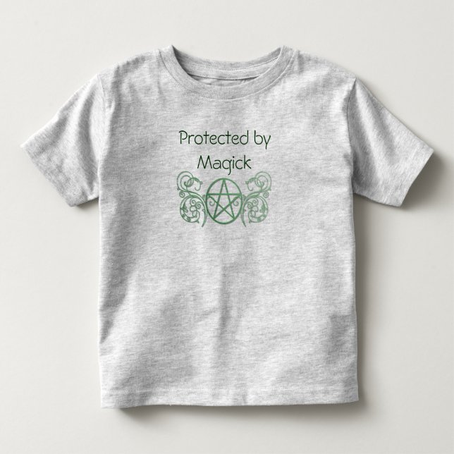 Camiseta De Bebé Pentáculo verde con florecimiento (Anverso)