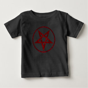 Camiseta De Bebé Pentagram del diablo Rojo