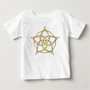 Camiseta De Bebé Pentagrama de flores de Venus - TriColor