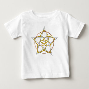 Camiseta De Bebé Pentagrama de flores de Venus - TriColor
