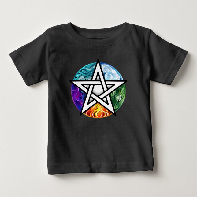 Camiseta De Bebé Pentagrama de Wiccan (Anverso)