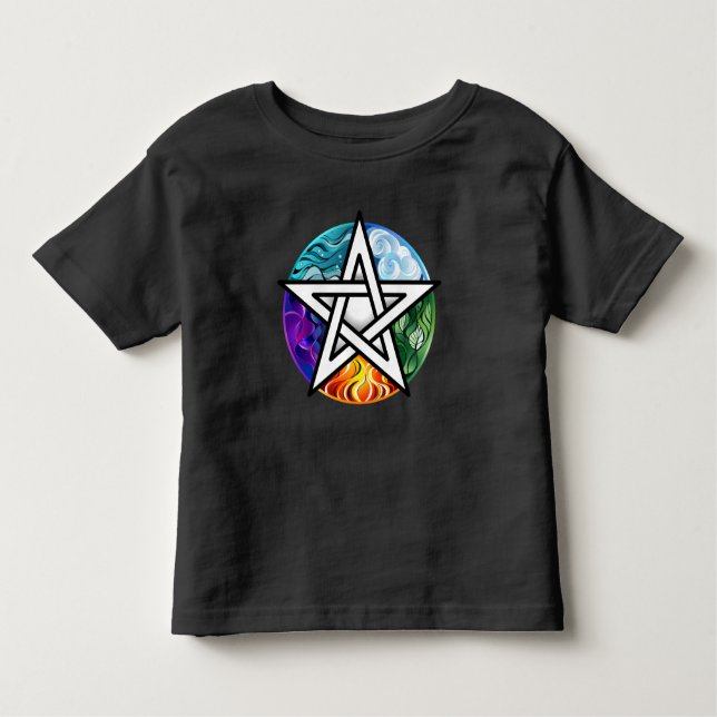 Camiseta De Bebé Pentagrama de Wiccan (Anverso)
