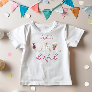 Camiseta De Bebé Peonías rosadas fiesta de cumpleaños maravillosa a