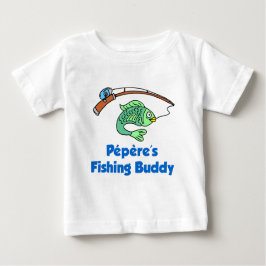 Camiseta De Bebé Pepere's Fishing Buddy