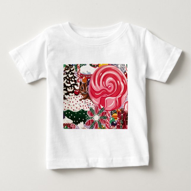 Camiseta De Bebé "Peppermint World de ms Elizabeth " (Anverso)